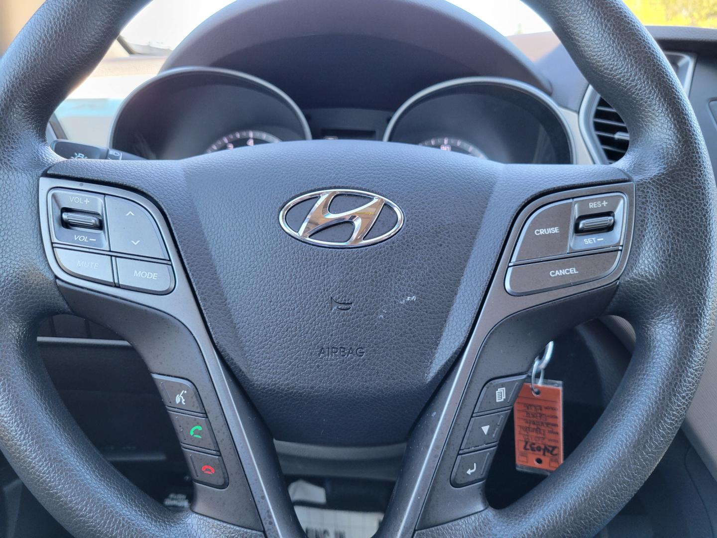 2018 Blue /Tan Hyundai Santa Fe Sport (5XYZTDLB0JG) with an 2.4L L4 engine, 6 Speed Auto transmission, located at 450 N Russell, Missoula, MT, 59801, (406) 543-6600, 46.874496, -114.017433 - Photo#14